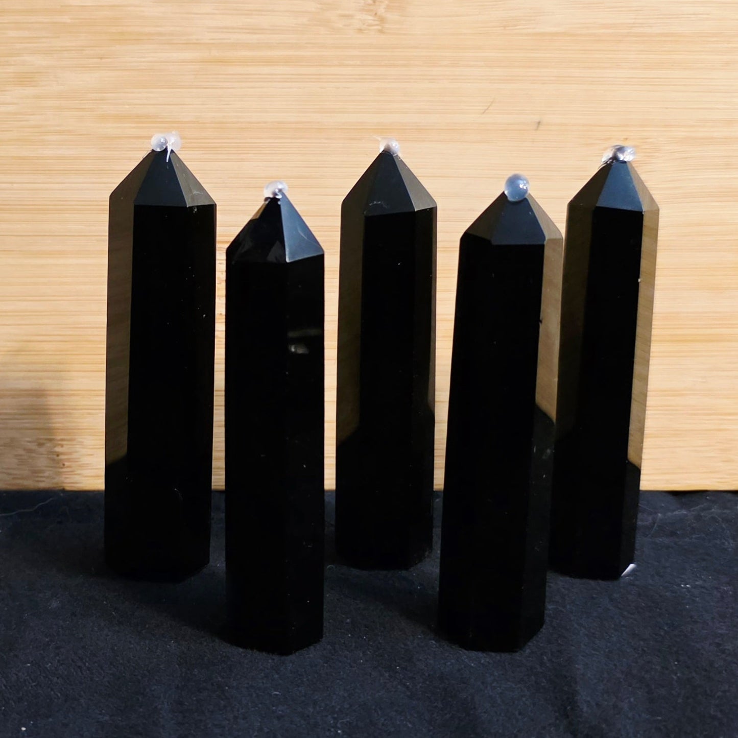 Black Obsidian Mini Towers- Protection, Grounding, Energy Shielding