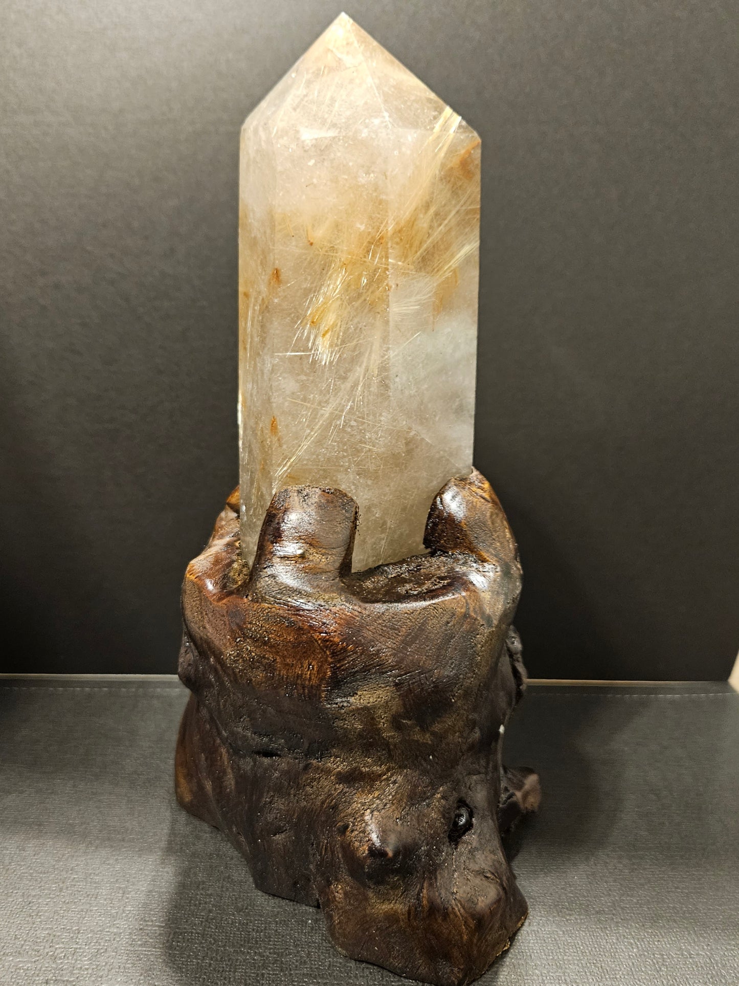 Golden Rutilated Quartz tower– Manifestation, Clarity & Amplified Energy