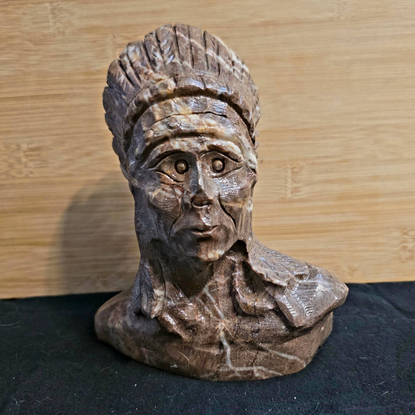 Jasper Ancestor Guardian Bust- Hand-Carved One-of-a-Kind Sculpture