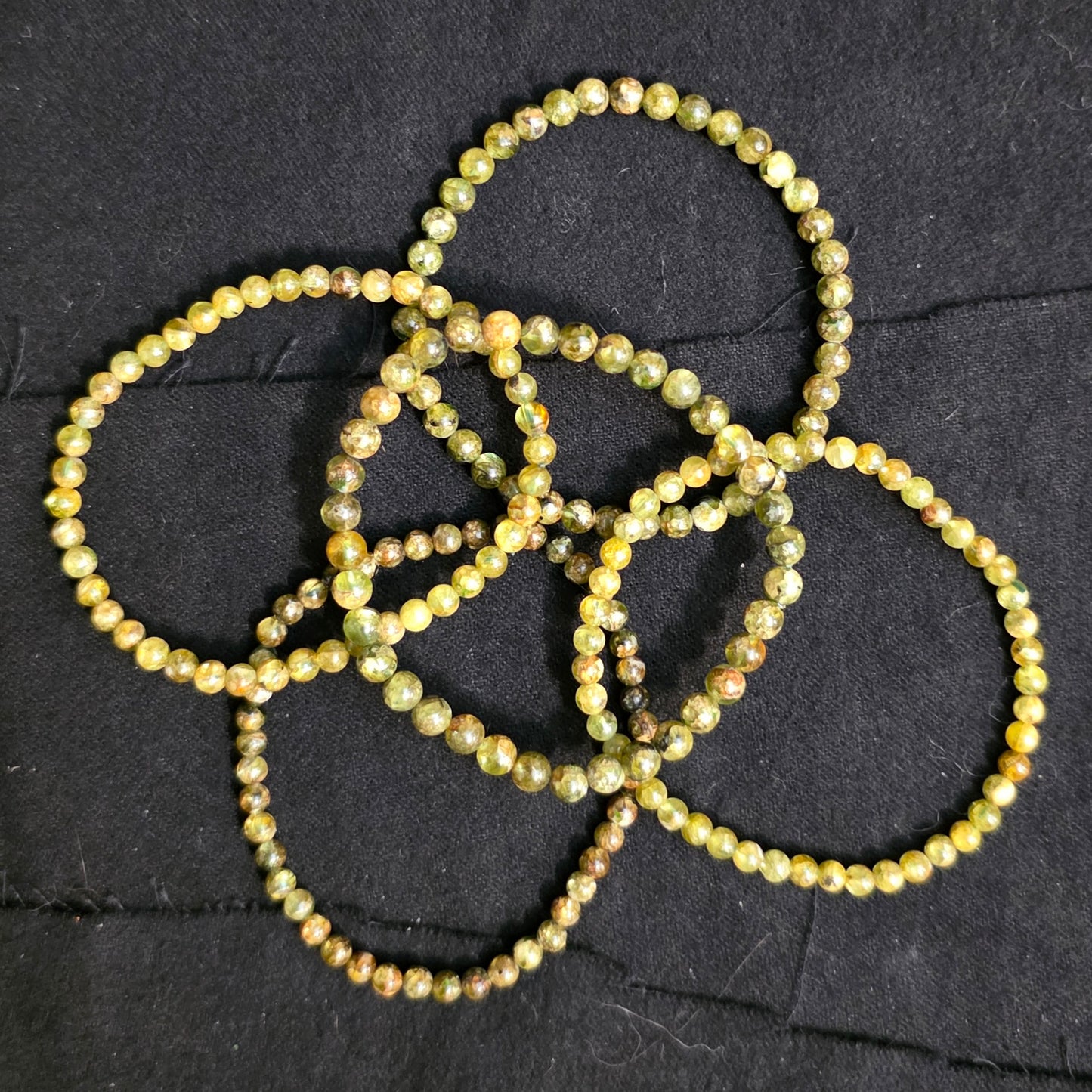 Peridot Beaded Bracelet (4mm)