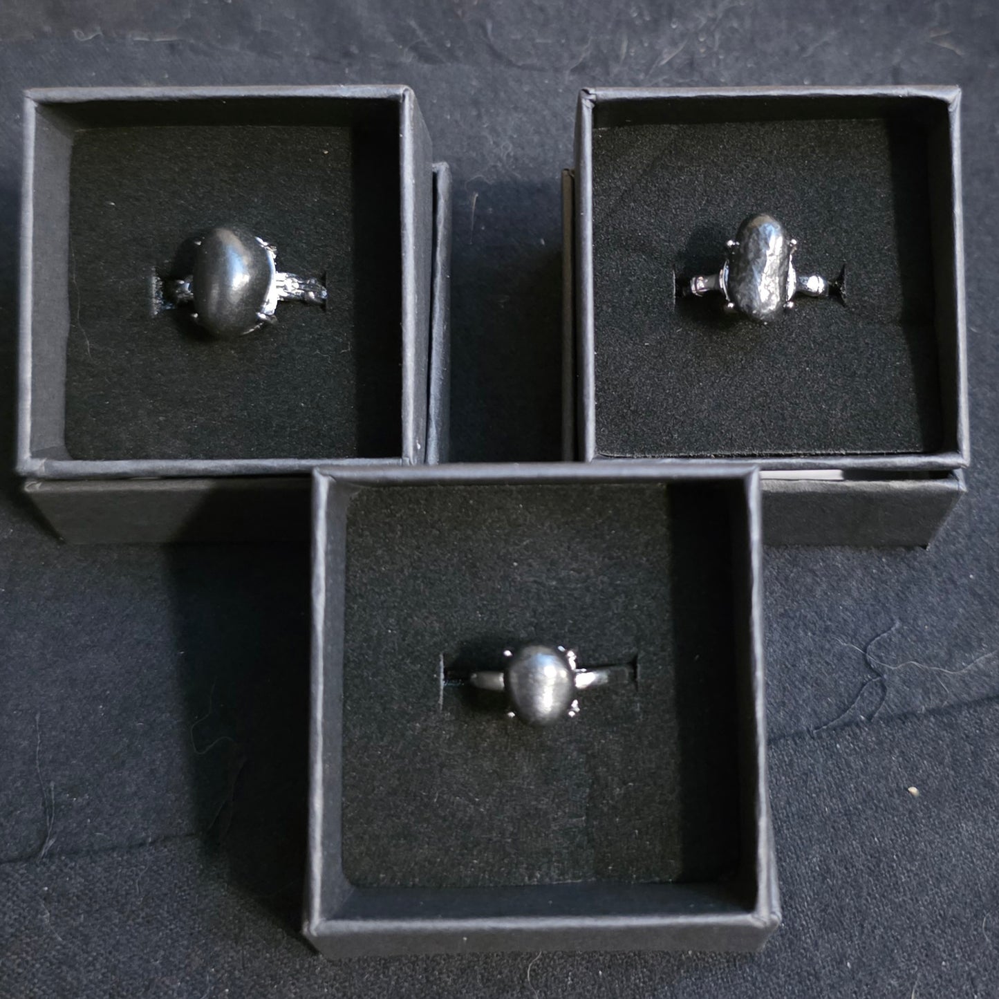 🖤 Shungite Adjustable Ring – Sterling Silver (.925 plated)