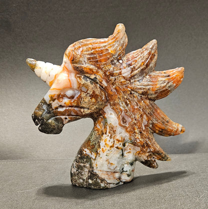 Red Moss Agate Unicorn– Growth, Grounding & Vitality