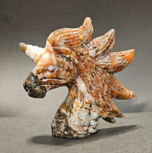 Red Moss Agate Unicorn