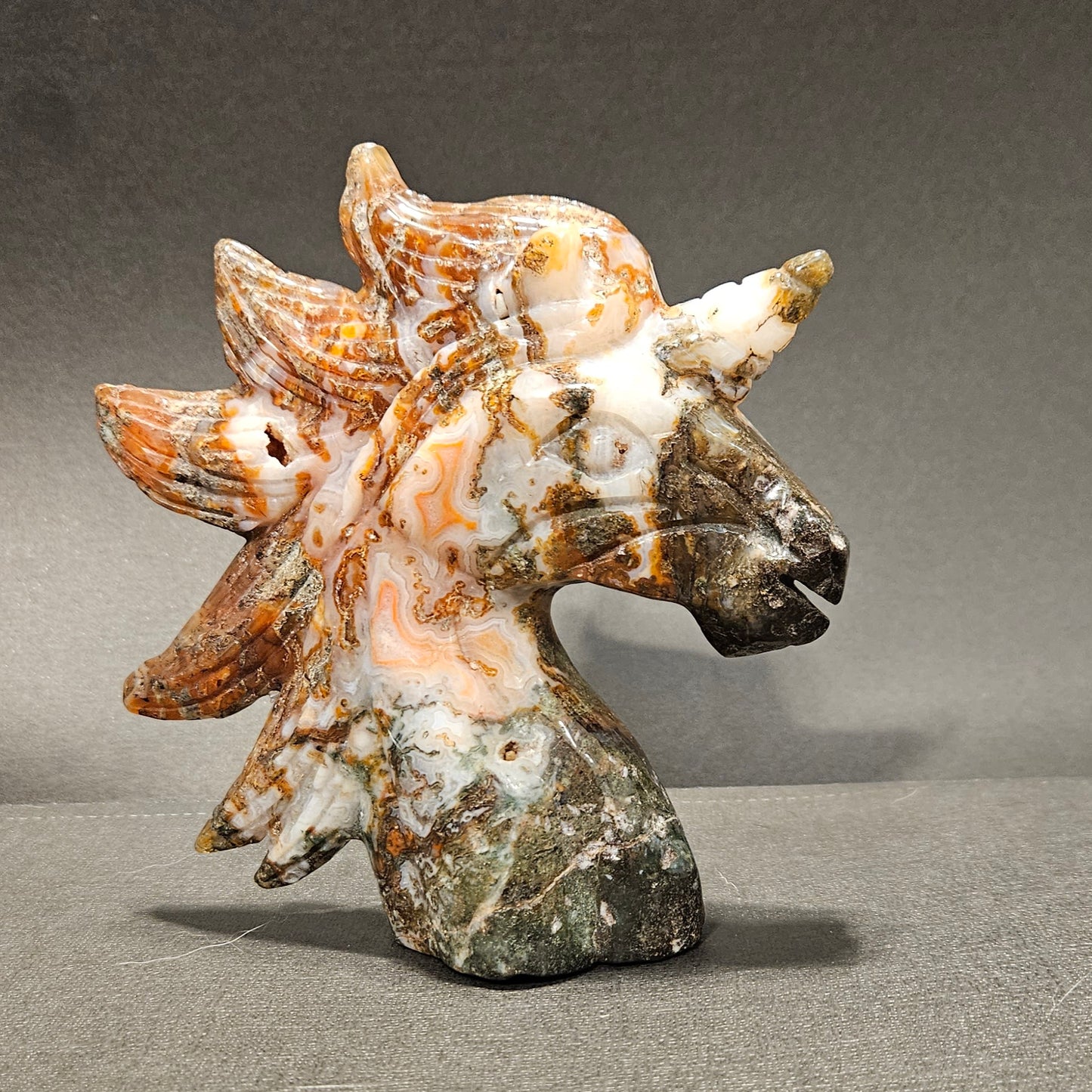 Red Moss Agate Unicorn