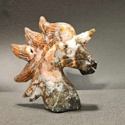 Red Moss Agate Unicorn– Growth, Grounding & Vitality