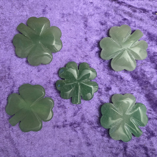 Green Aventurine Four Leaf Clover- Luck, Prosperity & Opportunity