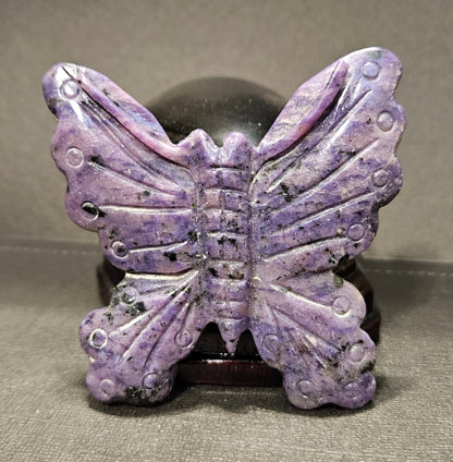 Charoite butterfly– Transformation, Courage & Spiritual Insight