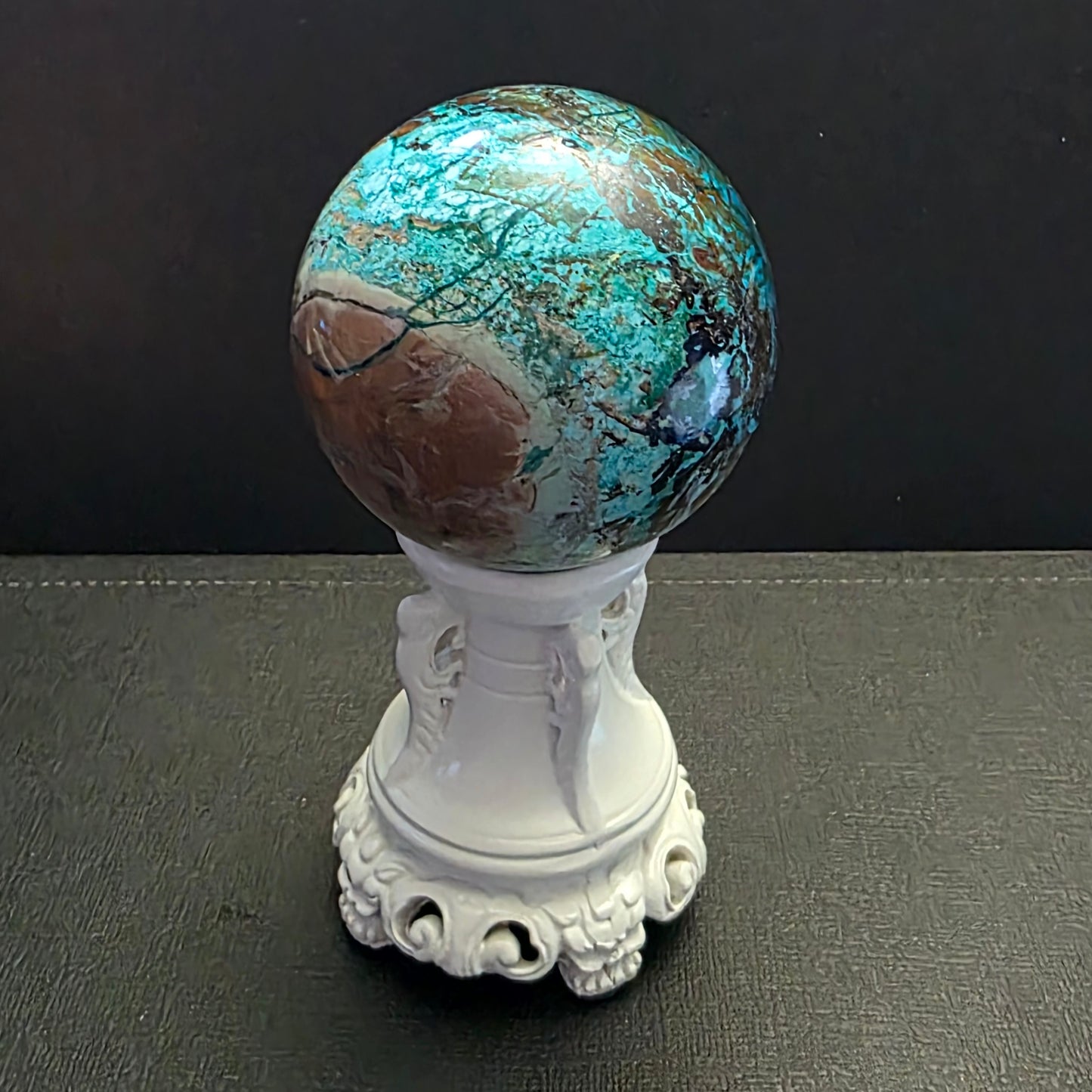 Azurmalachite Sphere – Balance, Insight & Heart-Centered Clarity