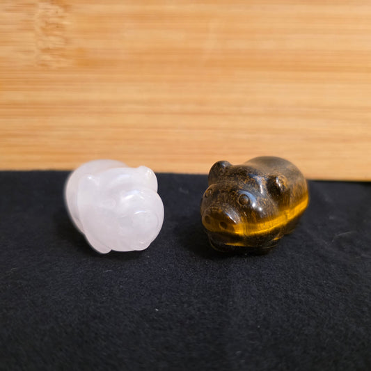 Mini Pig Crystal Carving