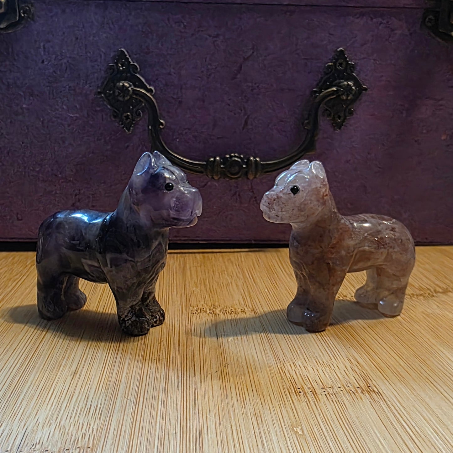 Pitbull Crystal Carving – Loyalty, Strength & Unconditional Love