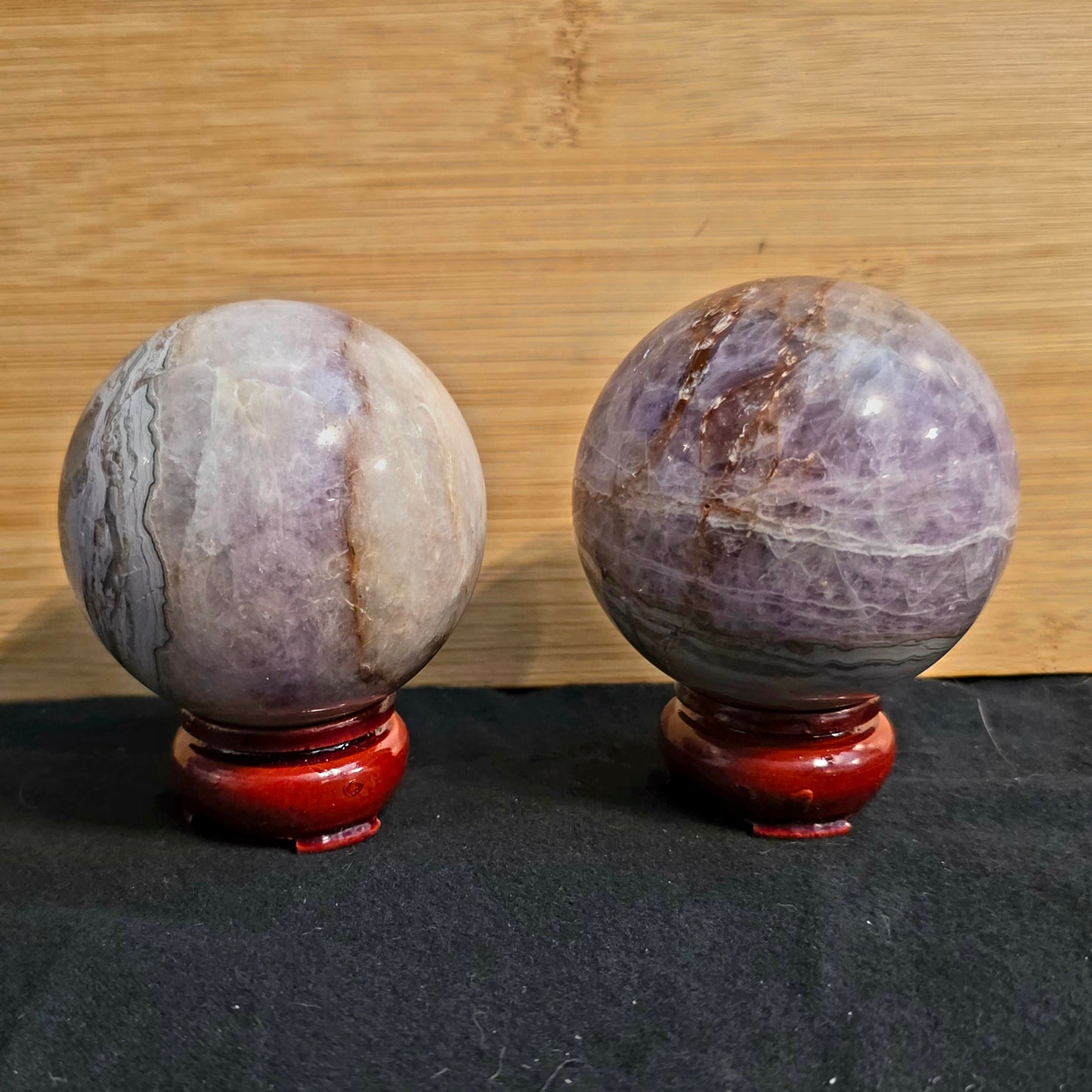 Lace Amethyst spheres- Calming Energy