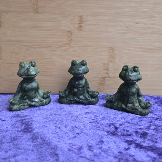 Green Jade Zen Frog- Luck, Abundance & Peace