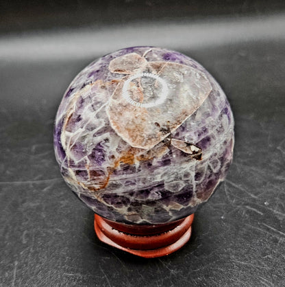 Chevron (Dream) Amethyst sphere– Intuition, Clarity & Spiritual Focus