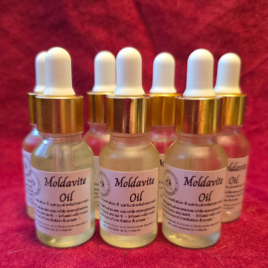 Moldavite Infused Ritual Oil- Spiritual Awakening, Transformation, Enlightenment