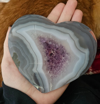 Druzy Amethyst Heart – Love, Calm & Spiritual Protection