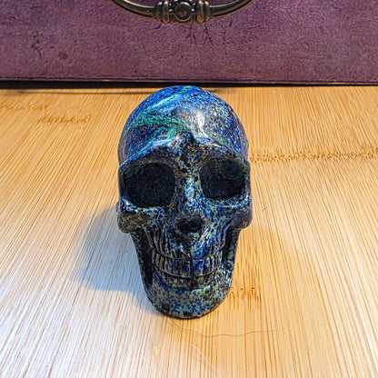 Azurmalachite Skull – Transformation, Insight & Emotional Balance