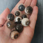 Black Agate Eye Spheres – Protection, Grounding & Watchful Energy