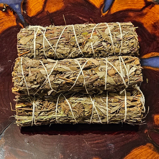 Mugwort Smudge Sticks, 4"