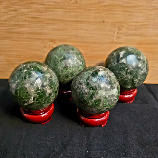 Diopside spheres