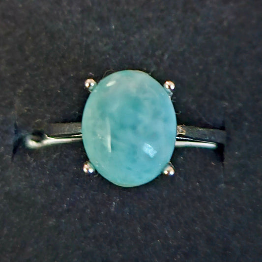 Larimar rings