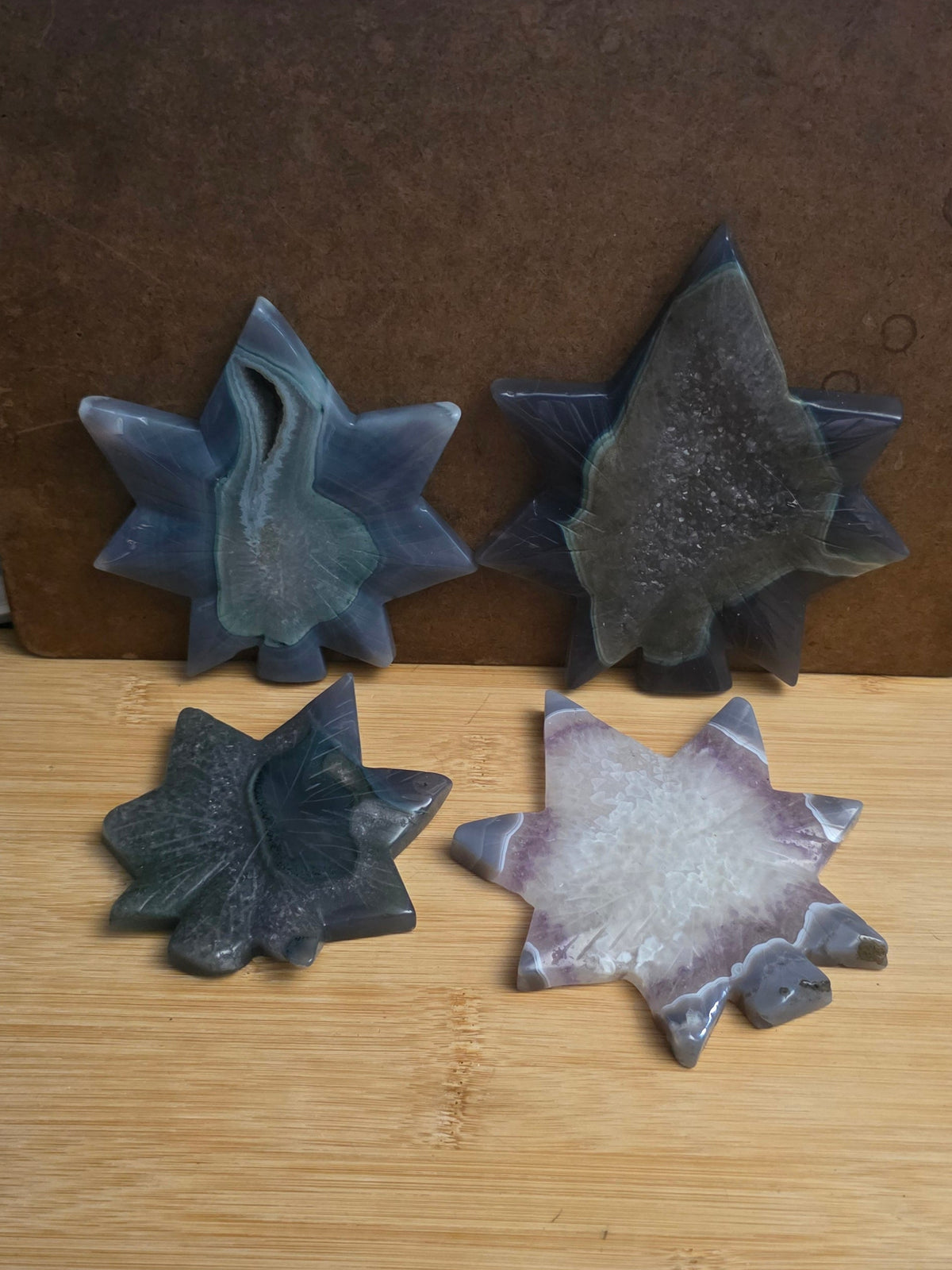 Druzy Agate leaves