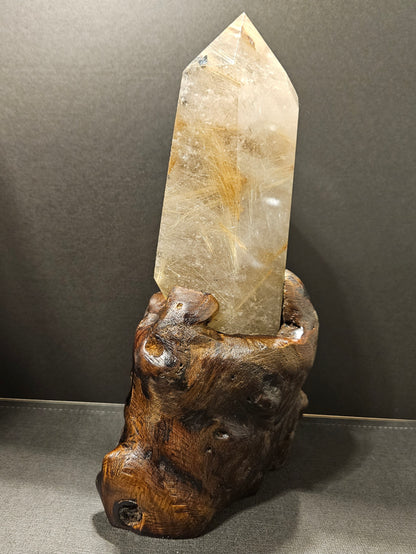 Golden Rutilated Quartz tower– Manifestation, Clarity & Amplified Energy