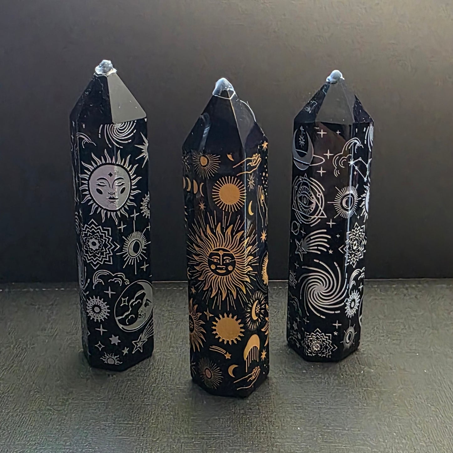 Black Obsidian Celestial towers– Grounding, Protection & Inner Strength