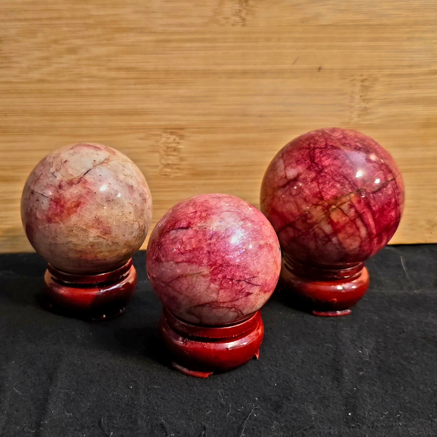 Ruby Blush Moonstone Sphere (Enhanced)- Intuition & New Beginnings