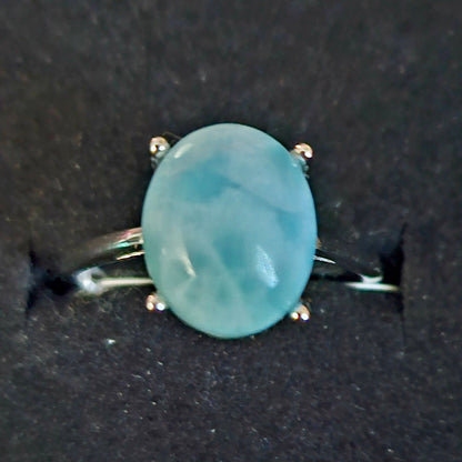 Larimar Ring – Calm Communication, Peace & Ocean Energy