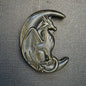 Silver Sheen & Gold Sheen Obsidian Moon Carvings – Protection, Intuition, Shadow Work