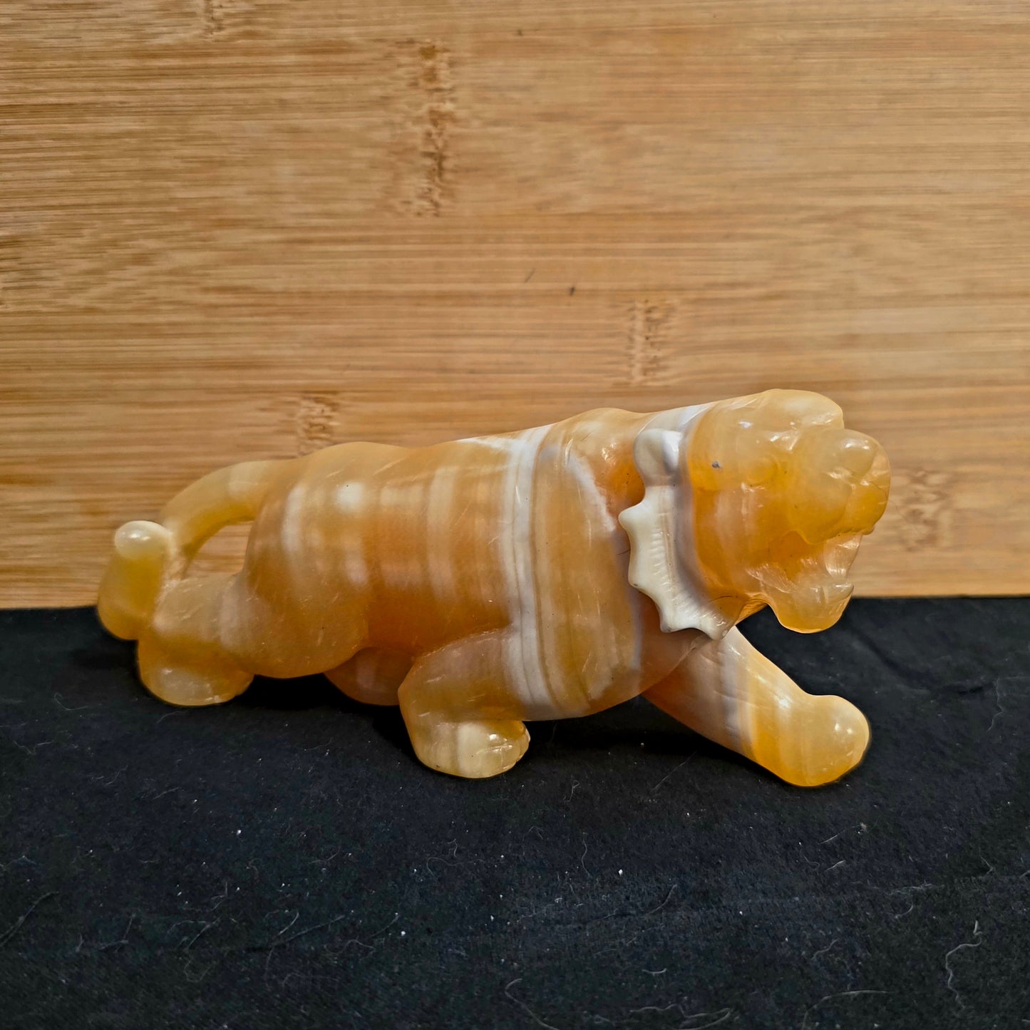 Honey Calcite Tiger Carving- Strength, Courage, Confidence, & Protection