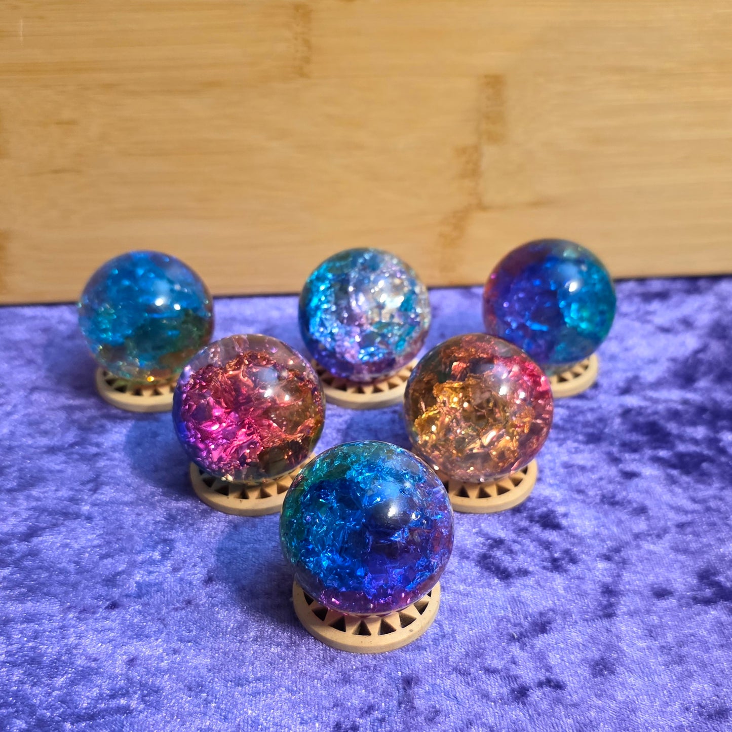 Rainbow Crackle Quartz Sphere-
Color-Enhanced • Energy Amplifier • Joyful Vibes