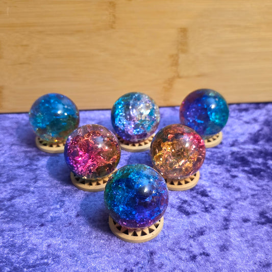 Rainbow Crackle Quartz Sphere-
Color-Enhanced • Energy Amplifier • Joyful Vibes