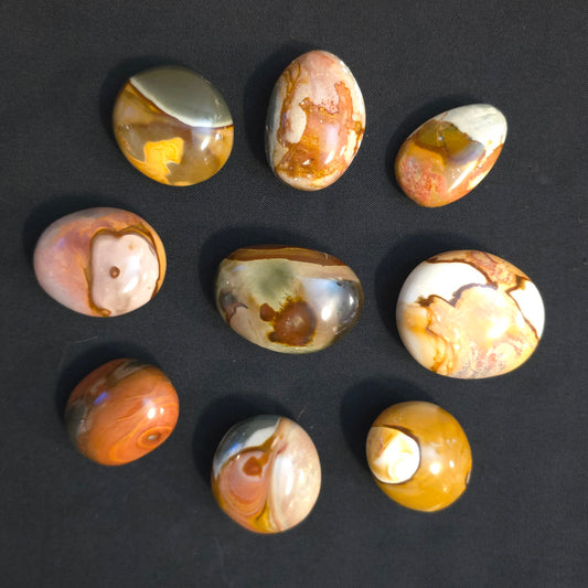 Polychrome Jasper Palm Stones,  Desert Jasper- Grounding & Vitality Crystal