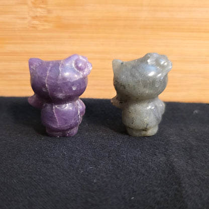 Mini Kitty-Inspired Crystal Carving