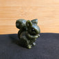 Green Jade Squirrel Carving – Hand Carved Crystal Animal Figurine