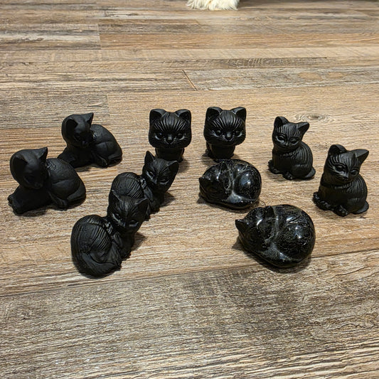 Black Tourmaline Cats