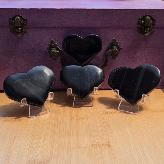 Midnight Lace Obsidian Hearts
