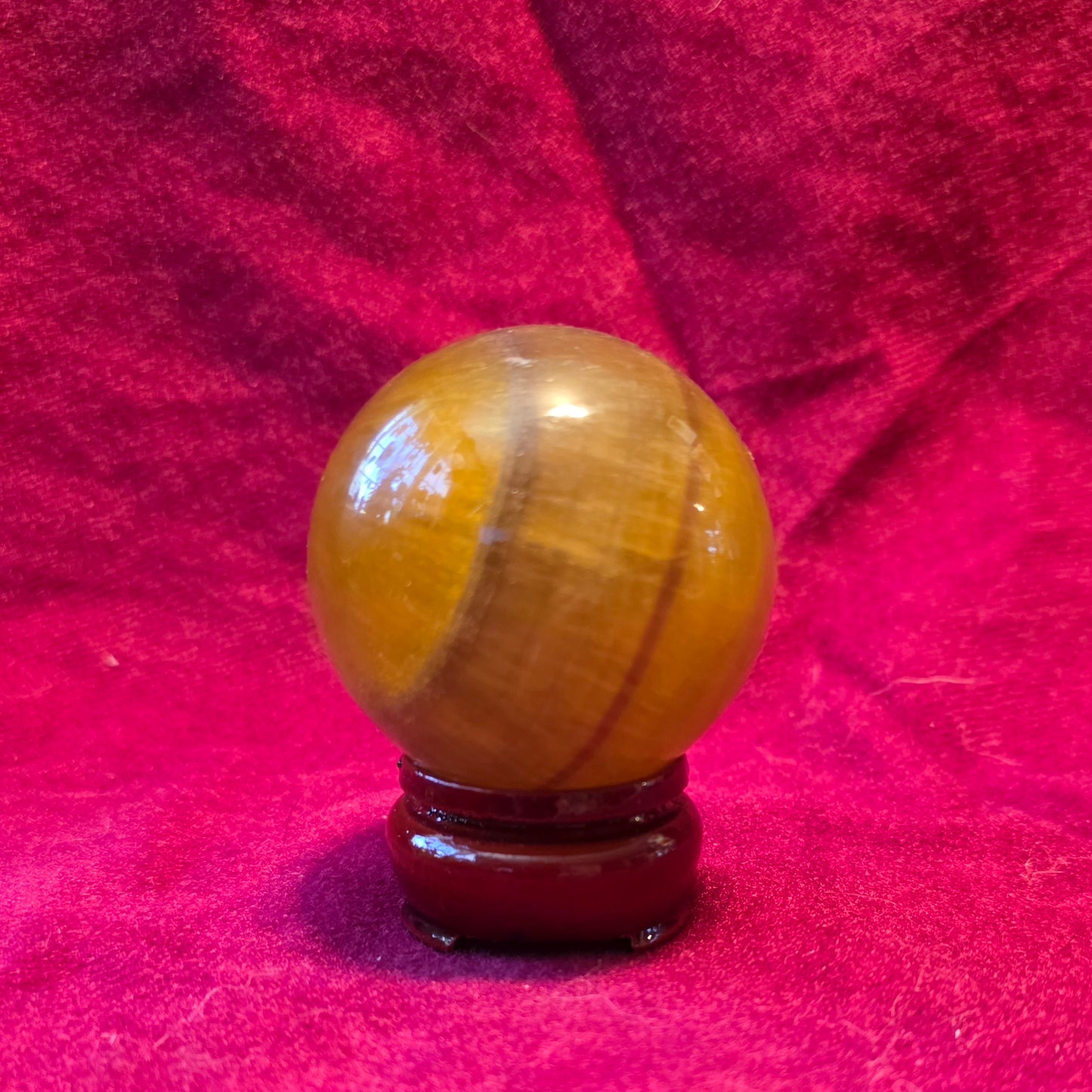 Yellow Fluorite Crystal Sphere- Clarity, Confidence, Balanced Energy