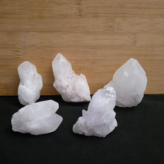 Natural Milky Quartz Cluster Points
