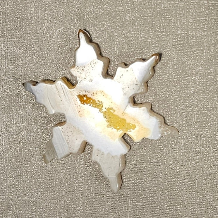 Druzy Agate Snowflakes