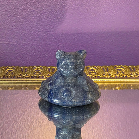 Blue Aventurine UFO Cat