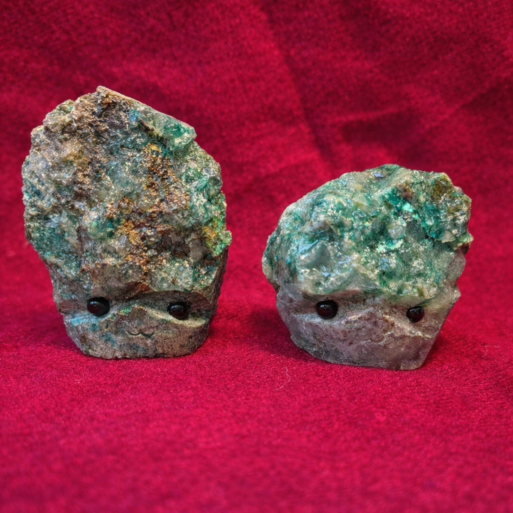 Gibbsite Hedgehog Carvings- Emotional Healing, Adaptability, Gentle Protection