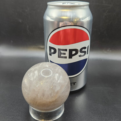 Blue Rose Quartz sphere- Emotional Healing & Calm Communication