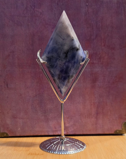Dumortierite Rhombus w/stand- Calm Mind & Confidence