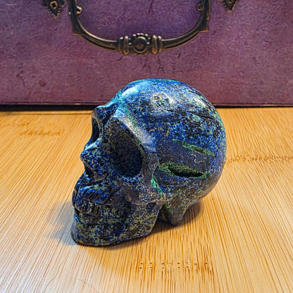 Azurmalachite Skull – Transformation, Insight & Emotional Balance