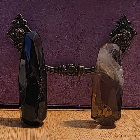 Smoky Quartz Faceted Towers