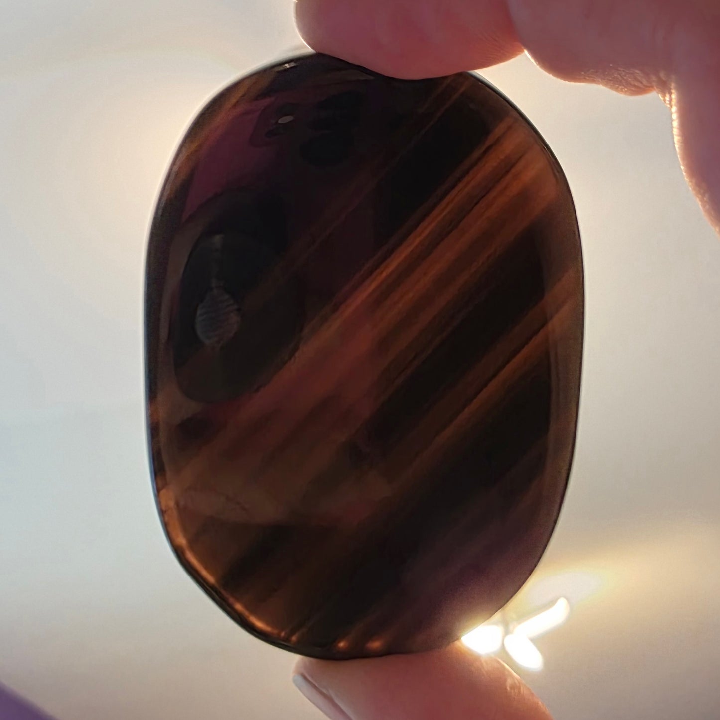 Midnight Lace Obsidian Palm Stones – Protection, Shadow Work & Inner Truth