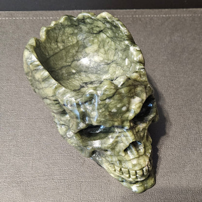 Green Jade Skull planter – Luck, Harmony & Prosperity