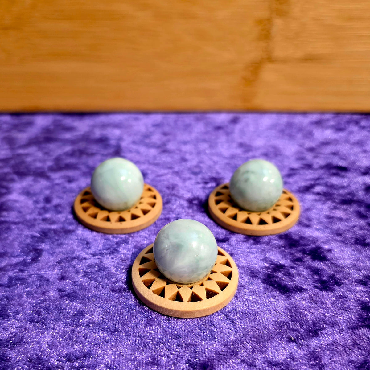 *"Green Larimar" mini-spheres